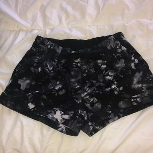 Lululemon black and white marble shorts!